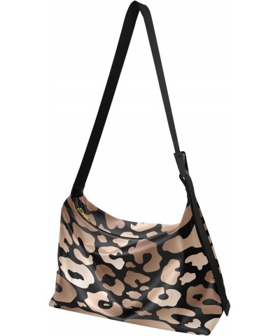 Leopard Printed Pattern Hobo Crossbody Bags for Women Leather Large Shoulder Bag Cross Body Glitter Bling Pink Trendy Womens ...