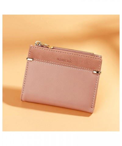 Transparent Women's Hand Stage Gold Women Small Fashion Multi Card Buckle Zipper Wallet Leather Men's (Grey, One Size) Pink O...