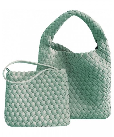 Fashion Tote Satchel Ladies Woven Hobo Handbags Adjustable Shoulder Bucket Bag Top-handle with Purse for Women Tender Green $...