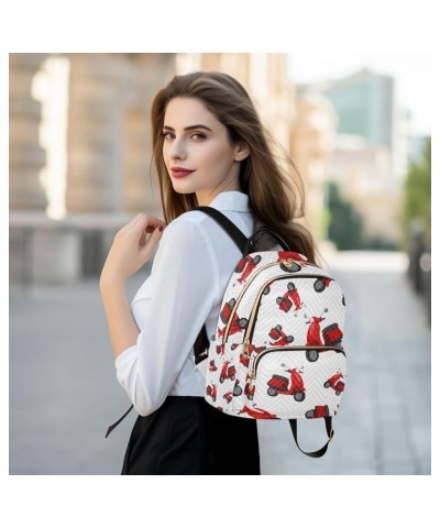 Women Backpack Scooters Cute Anti-Theft Travel Backpack with Luggage Belt Lightweight Handbag Lady Purse Roomy Double Zipper ...