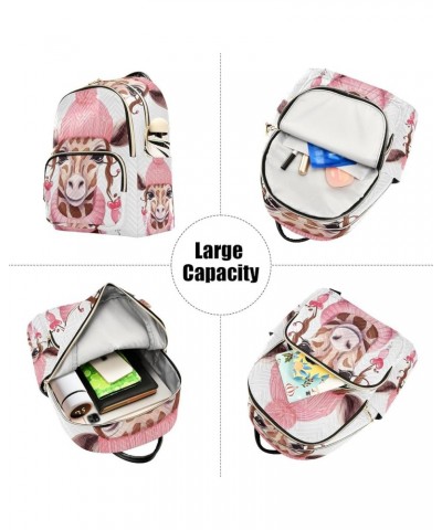 Small Backpack Purse for Women, Warm Giraffe Travel Bag Casual Daypack Shoulder Bag Small $16.92 Backpacks