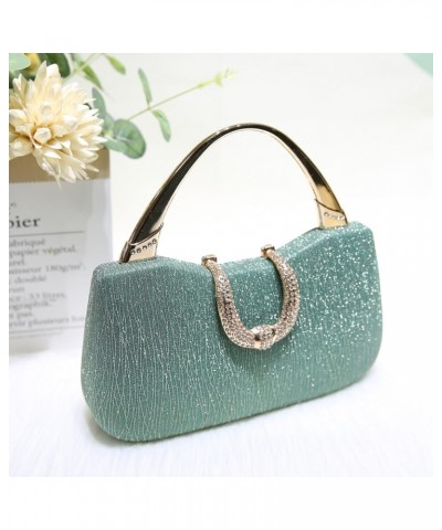 Women Wedding Glitter Evening Purse Rhinestone Clutch Bag Crossbody Tote for Prom Formal Bridal Wedding (Gold) Green $41.32 T...