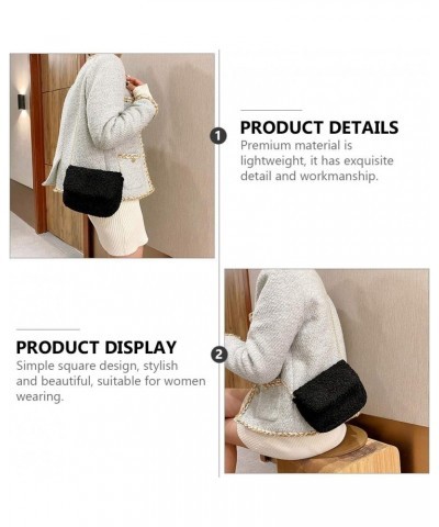 1pc plush small square bag women Crossbody Purse women Crossbody Handbag Plush Shoulder Bag women Crossbody Wallet Plush Cros...