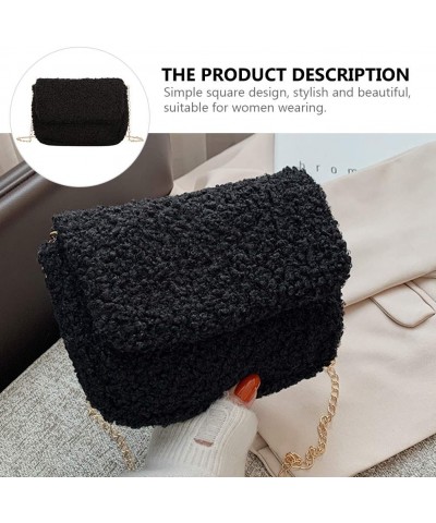 1pc plush small square bag women Crossbody Purse women Crossbody Handbag Plush Shoulder Bag women Crossbody Wallet Plush Cros...