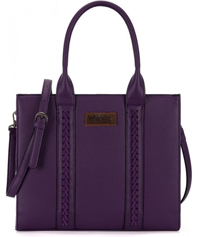 Tote Bag for Women Crossbody Satchel Bag Plain Purple $31.85 Totes