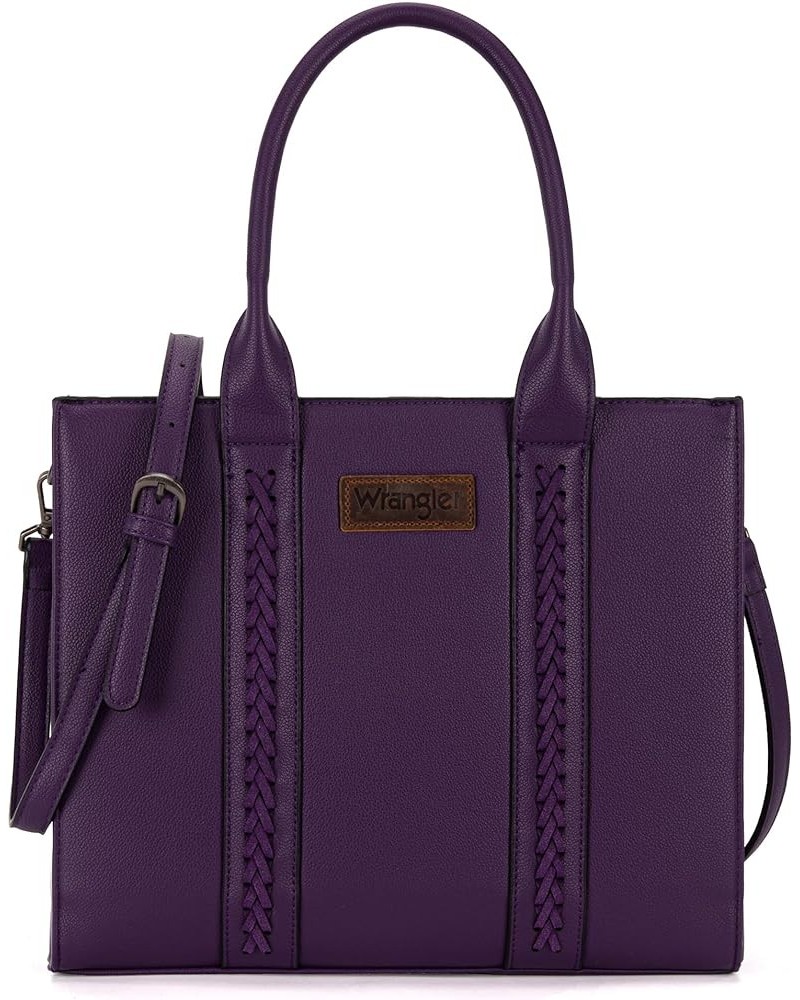 Tote Bag for Women Crossbody Satchel Bag Plain Purple $31.85 Totes