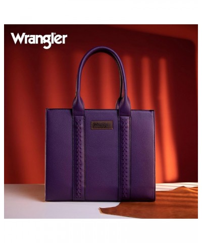 Tote Bag for Women Crossbody Satchel Bag Plain Purple $31.85 Totes