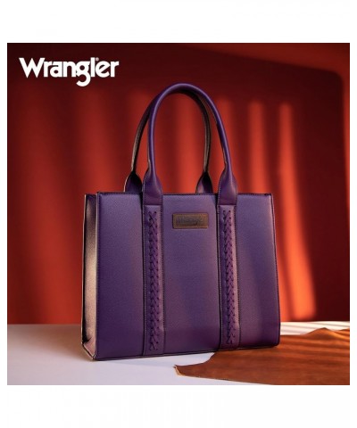 Tote Bag for Women Crossbody Satchel Bag Plain Purple $31.85 Totes