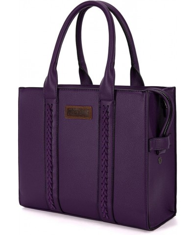 Tote Bag for Women Crossbody Satchel Bag Plain Purple $31.85 Totes