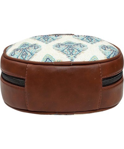 Round Sling Bag | Women Handbag | Ladies Handpurse Blue Ajrakh $35.70 Handbags