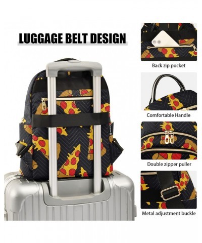 Pizza Backpack for Women Casual Daypack Small Backpacks Lightweight Shoulder Bag Travel Purse for Ladies Work Outdoor Nurse T...