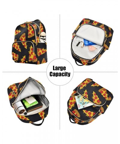 Pizza Backpack for Women Casual Daypack Small Backpacks Lightweight Shoulder Bag Travel Purse for Ladies Work Outdoor Nurse T...