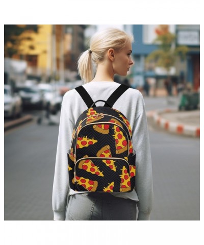 Pizza Backpack for Women Casual Daypack Small Backpacks Lightweight Shoulder Bag Travel Purse for Ladies Work Outdoor Nurse T...