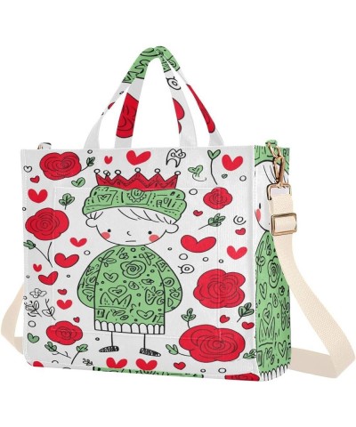 Cartoon Character Background Pattern Women's Tote Handbags Top Handle Satchel Shoulder Bag Crossbody Bag S $16.79 Totes