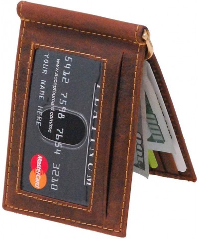 Jamin' Leather® - Vintage Brown Leather Money Clip Wallet W513171NID $13.53 Wallets