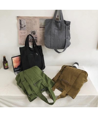 Women's Hipster Hobo Boho Hippie Crossbody Bag Goth Dark Academia Canvas Sling Bag Japanese Y2K Grunge Messenger Bag (brown) ...