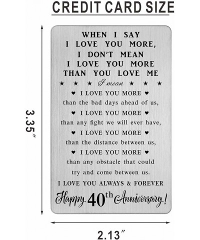 26th Anniversary Card Gifts for Women Couple, 26th 26 Year Anniversary Romantic Wallet Card Gifts for Wife 40 Year $10.43 Wal...