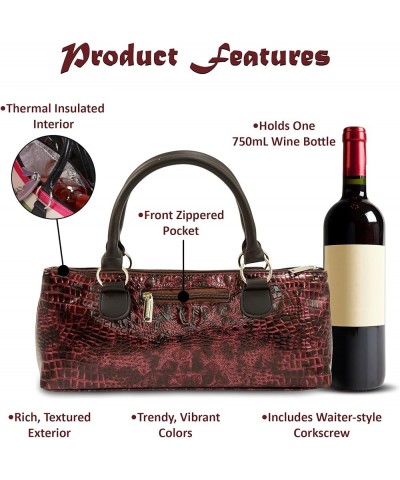 Wine Clutch Bag (Thermal Insulated) Trendy Women's Carry Tote | Holds Red & White 750mL Bottles | Trendy Fashion | Incl. Port...