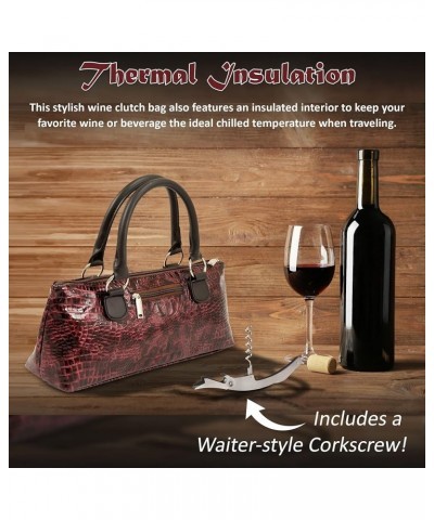 Wine Clutch Bag (Thermal Insulated) Trendy Women's Carry Tote | Holds Red & White 750mL Bottles | Trendy Fashion | Incl. Port...