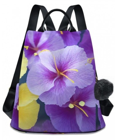 Women Fashion Backpack - Bouquet Purple Flower, Anti Theft Casual Daypack Shoulder Bag Purse for Travel Work 15 inches $22.13...