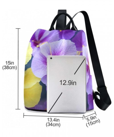 Women Fashion Backpack - Bouquet Purple Flower, Anti Theft Casual Daypack Shoulder Bag Purse for Travel Work 15 inches $22.13...