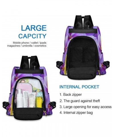 Women Fashion Backpack - Bouquet Purple Flower, Anti Theft Casual Daypack Shoulder Bag Purse for Travel Work 15 inches $22.13...