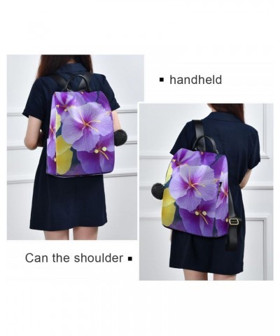 Women Fashion Backpack - Bouquet Purple Flower, Anti Theft Casual Daypack Shoulder Bag Purse for Travel Work 15 inches $22.13...