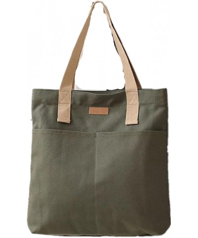 Atmneris Canvas Shoulder Bag for Women Men Lightweight Large Capacity Tote Bag Casual Shopping Handbag for Travel Green $7.19...