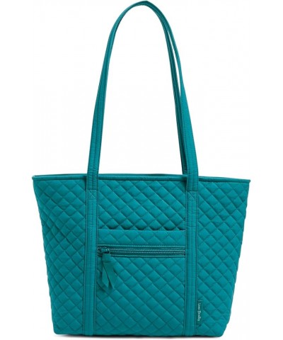 Womens Cotton Small Vera Tote Bag Forever Green - Recycled Cotton $30.18 Totes