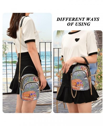 Small Crossbody Bags for Women Trendy Foxes Animals Flowers Travel Sling Bag Women's Crossbody Handbags Satchel Bags $13.25 S...