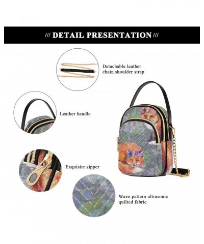 Small Crossbody Bags for Women Trendy Foxes Animals Flowers Travel Sling Bag Women's Crossbody Handbags Satchel Bags $13.25 S...