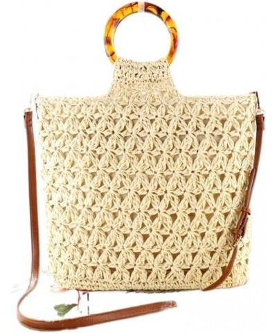 Summer Beach Straw Bag Straw Woven Handbag Crossbody Bag Shoulder Woven Bag Beach Bag Woven Boho Bag for Ladies (Color : B, S...