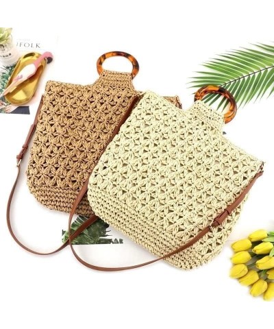 Summer Beach Straw Bag Straw Woven Handbag Crossbody Bag Shoulder Woven Bag Beach Bag Woven Boho Bag for Ladies (Color : B, S...