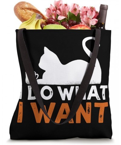 I do what I want Cat Coffee Funny Ironic Quote Tote Bag $13.80 Totes