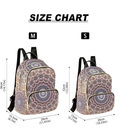 Women Backpack Kaleidoscope Mandala Antique Anti-Theft Travel Backpack with Luggage Belt Lightweight Handbag Lady Purse Roomy...