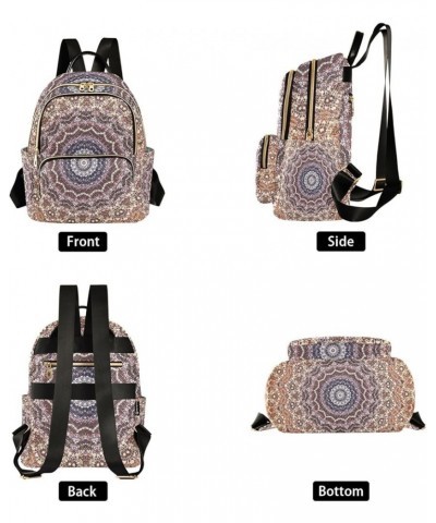 Women Backpack Kaleidoscope Mandala Antique Anti-Theft Travel Backpack with Luggage Belt Lightweight Handbag Lady Purse Roomy...