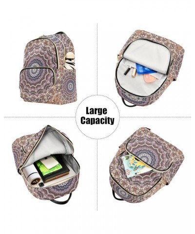 Women Backpack Kaleidoscope Mandala Antique Anti-Theft Travel Backpack with Luggage Belt Lightweight Handbag Lady Purse Roomy...