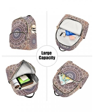 Women Backpack Kaleidoscope Mandala Antique Anti-Theft Travel Backpack with Luggage Belt Lightweight Handbag Lady Purse Roomy...