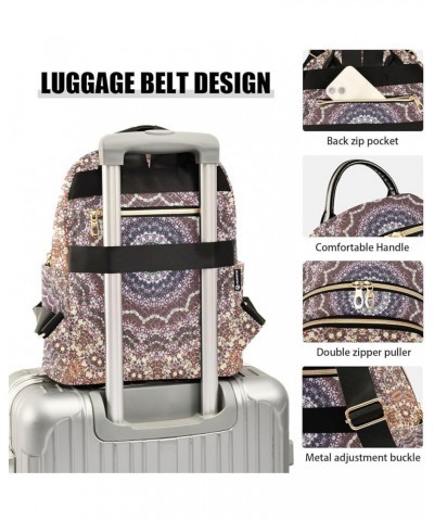 Women Backpack Kaleidoscope Mandala Antique Anti-Theft Travel Backpack with Luggage Belt Lightweight Handbag Lady Purse Roomy...