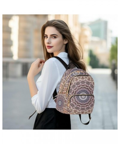 Women Backpack Kaleidoscope Mandala Antique Anti-Theft Travel Backpack with Luggage Belt Lightweight Handbag Lady Purse Roomy...