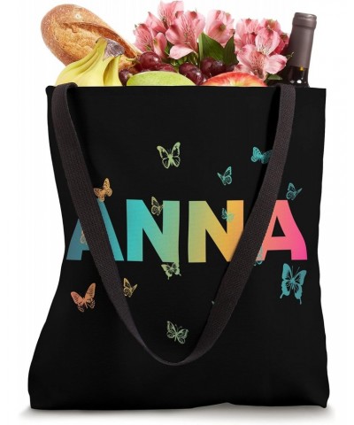 Anna - Beautiful Name with Butterlfies Tote Bag $15.55 Totes