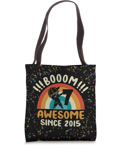 Dabbing Boy 7 Year Old Booom Awesome Since 2015 7th Birthday Tote Bag $14.67 Totes