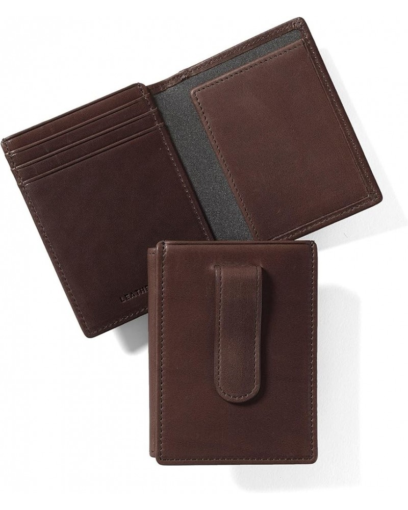 Mahogany Men's Money Clip Card Holder Wallet with ID Window Mahogany $46.20 Wallets