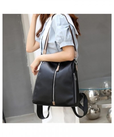 Women Leather Backpacks Fashion Female Shoulder Bag Travel Ladies Bagpack Fashion Bags For Womens (Color : Black, Size : 13 *...