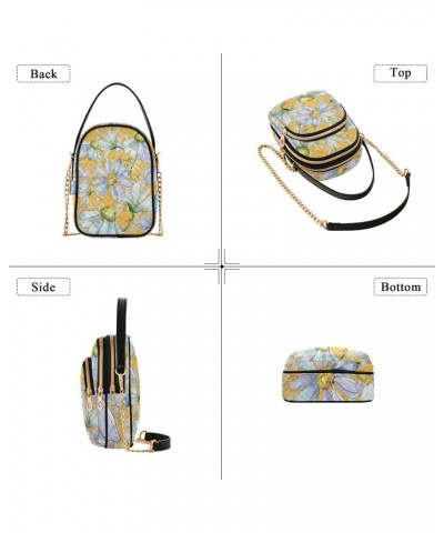 Small Crossbody Bags for Women Trendy White Daisies Flower Yellow Travel Sling Bag Women's Crossbody Handbags Satchel Bags $1...