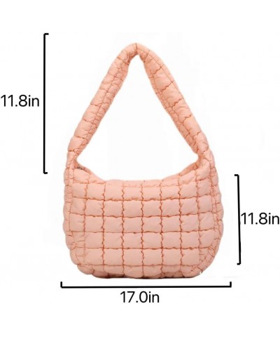 Puffer Tote Bag for Women Quilted Puffy Hobo Bag Lightweight Down Cotton Padded Shoulder Bag Trendy Padding Handbag Yellow $1...