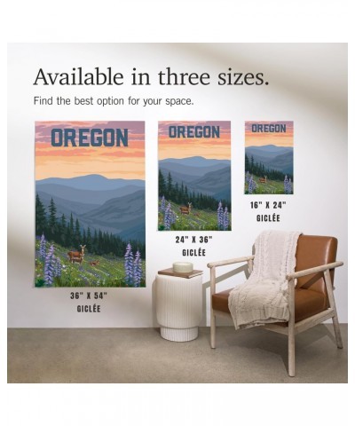 24x36 Inch Giclee Print, Oregon, Deer and Spring Flowers $26.99 Totes