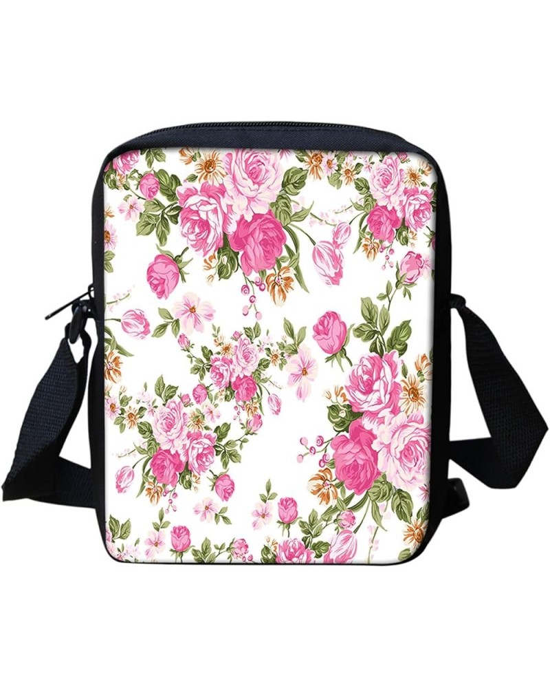 Crossbody Bag, Small Coin Purse, Adjustable Strap Phone Messenger Bag Rose Pink $9.53 Satchels