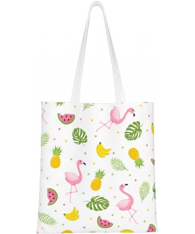 Flamingos Single Shoulder Fashion Canvas Tote Shopping Bags Handbags For Men And Women Flamingos34 $10.93 Totes