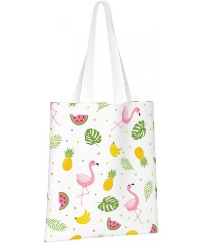 Flamingos Single Shoulder Fashion Canvas Tote Shopping Bags Handbags For Men And Women Flamingos34 $10.93 Totes